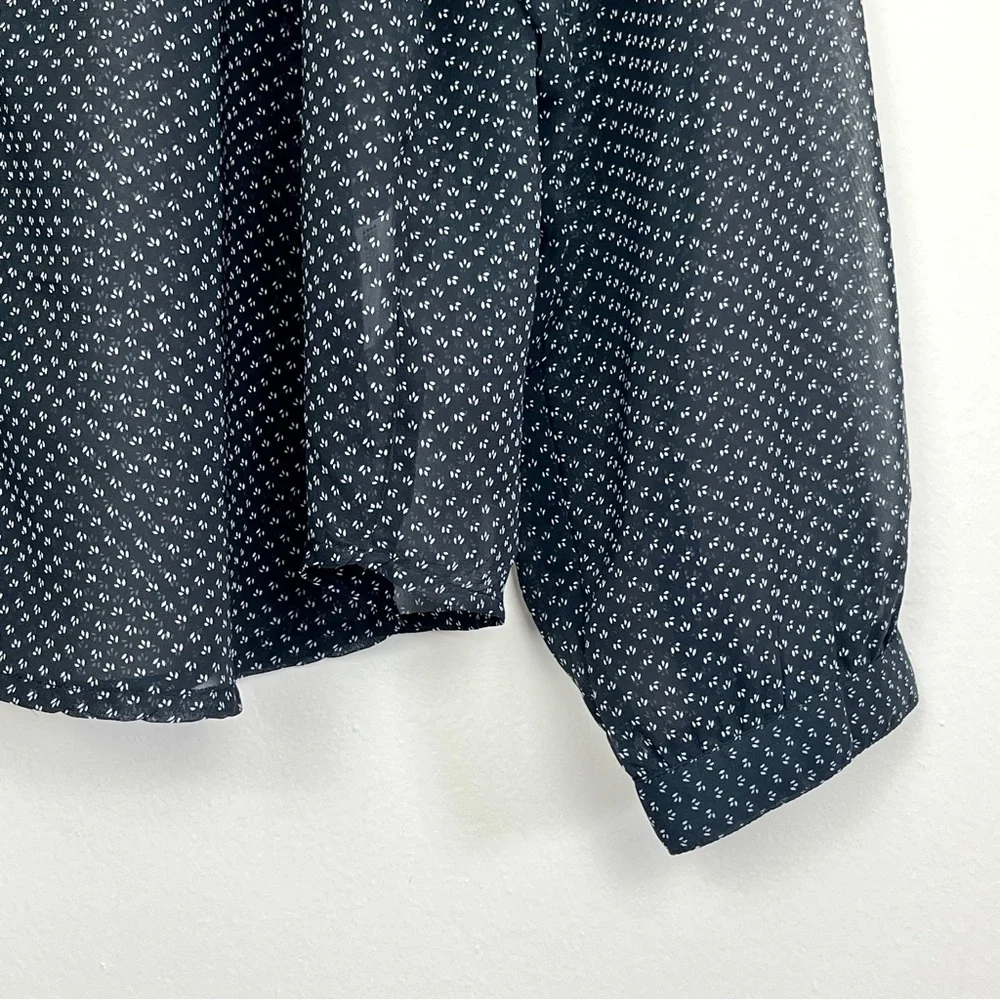 Old Navy Long Sleeved Sheer Peasant Blouse Sz L - Picture 5 of 10